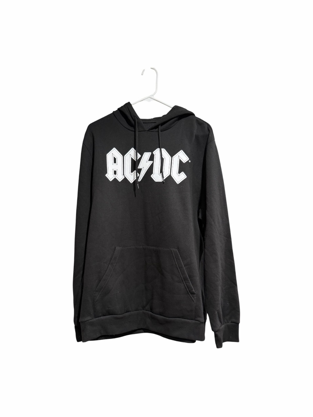 NWT AC/DC Logo Pullover Hoodie Black Size Large Official Licensed Band Merch